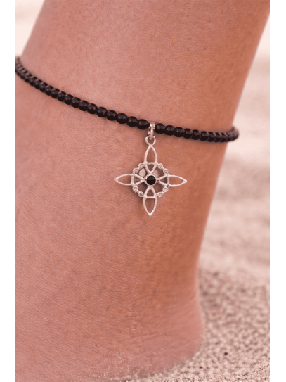 Tobillera Magic Protection de Nudo de Bruja y Turmalina