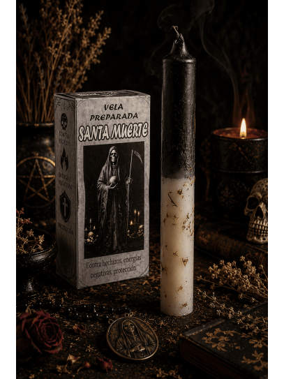 Espelma de Protecció Suprema ✨ Espelma preparada Santa Mort