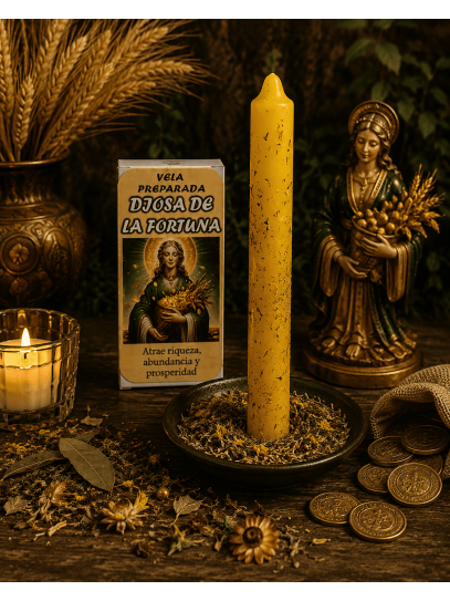 Vela de Protección Suprema ✨ Vela preparada Diosa de la Fortuna