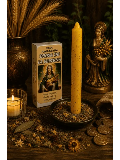 Espelma de Protecció Suprema ✨ Espelma preparada Deessa de la Fortuna