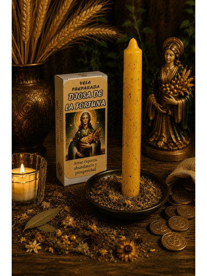 Vela de Protección Suprema ✨ Vela preparada Diosa de la Fortuna