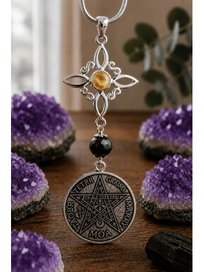 Collaret Nus Bruixes de Citrí, Turmalina i Tetragramató - Doble protecció EXTREMA