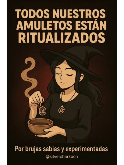 Collar Nudo Brujas de Topacio Místico, Turmalina y Tetragramatón - Doble protección EXTREMA