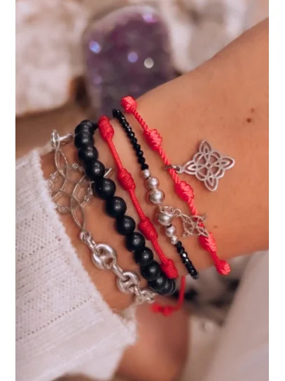 Pulsera de los 7 nudos de protección y Nudo de Brujas