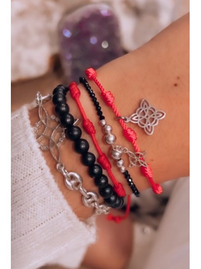 Pulsera de los 7 nudos de protección y Nudo de Brujas