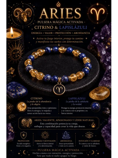 copy of Citrine and Lapis Lazuli 6mm Path Opener Portal Bracelet 🔮 Abundance, success and money
