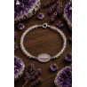Pulsera de Cuarzo transparente y Virgen de la Milagrosa | Protección y suerte