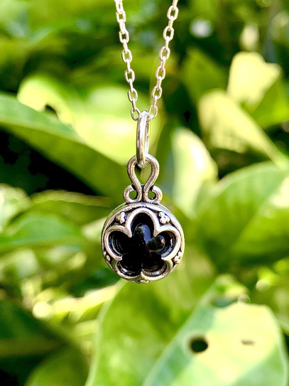 Collaret 'Gotland' super mini d'Obsidiana negra