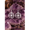 Pendientes sigilo de la abundancia de plata - Atrae riqueza y prosperidad