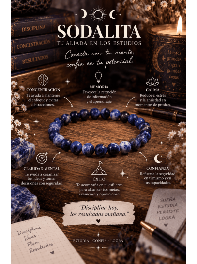 Pulsera Hechizo mágico de Triple Protección 🔮 Plata · Nudo de Bruja · Tetragramatón · Sodalita
