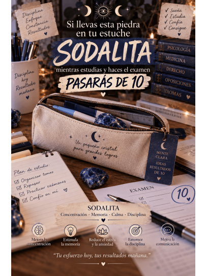 Pulsera triple protección de plata: Medalla llave de San Benito y Sodalita