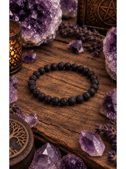 6mm Volcanic Stone Bracelet | Protection Against Evil