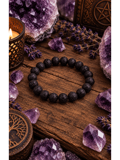 8mm Volcanic Stone Bracelet | Protection Against Evil