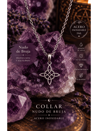 Collar 'Agatha' mini de Nudo Brujas de ACERO