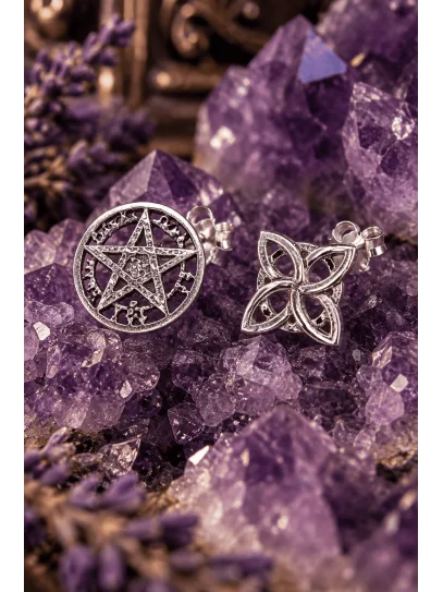 Witch's Knot and Tetragrammaton Double Protection Earrings