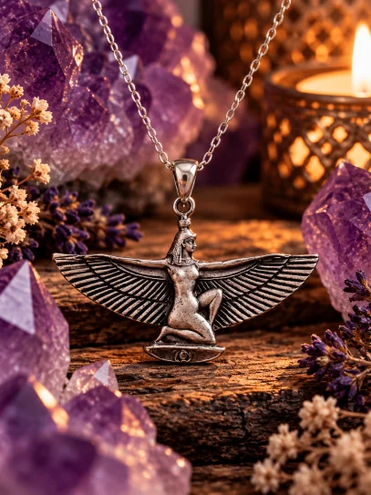 Isis Necklace ✨ Goddess of Magic and Protection – 925 Sterling Silver
