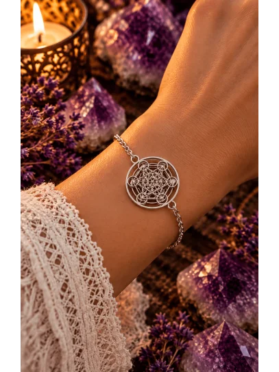 Pulsera 'Zohar' de Metatrón y Plata de Ley 925 - Protección