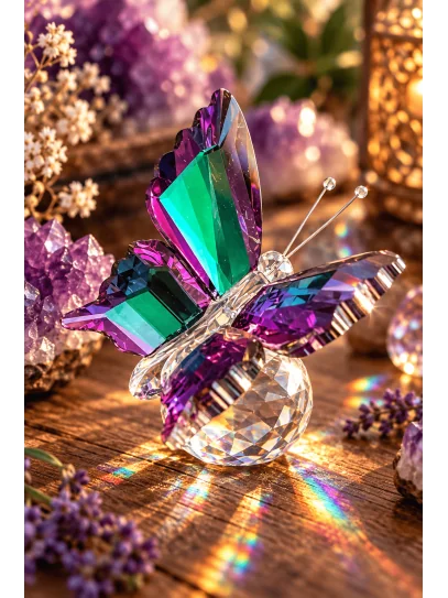 Mariposa de Cristal Feng Shui 🦋✨ | Transformación, Renacimiento y Energía Positiva