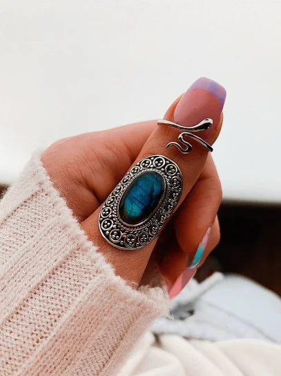 Silver 'Black Mamba' ring