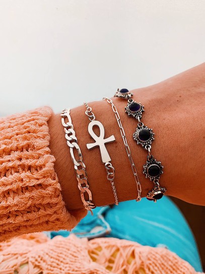 Silver 'Hermes' bracelet