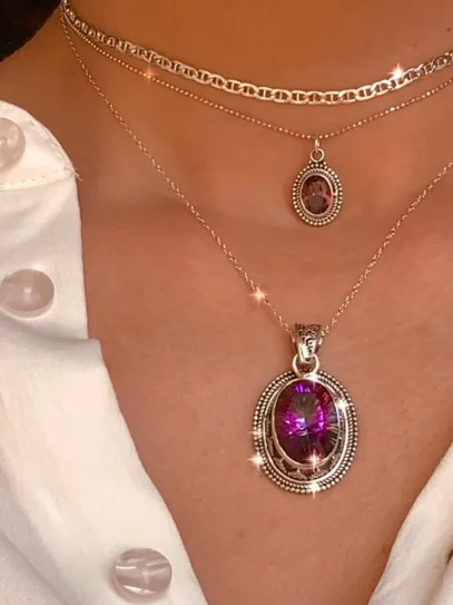 Collar 'Shalimar' de Topacio místico