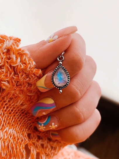 Collar 'Bali tear' de Piedra luna