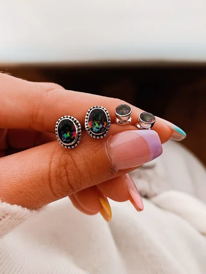 Mystic Topaz 'Indira' earrings