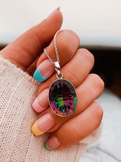 Mystic Topaz 'Aruni' necklace