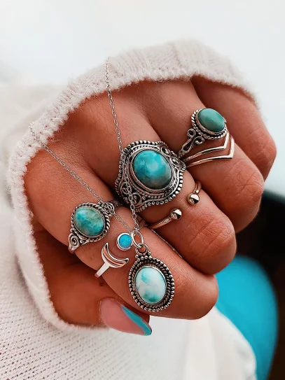 Larimar 'Saona' ring