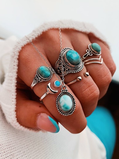 Collar 'Shalimar' de Larimar