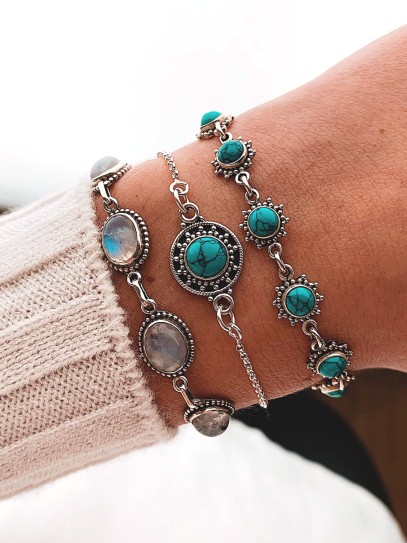 Turquoise 'Sun' bracelet | Protection