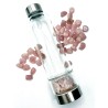 Botella de agua - Cuarzo rosa