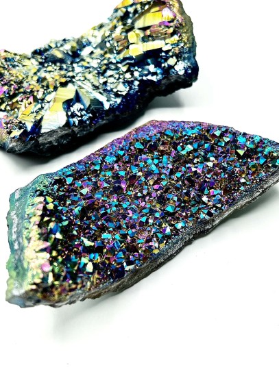 Druse of Titanium Aura Quartz