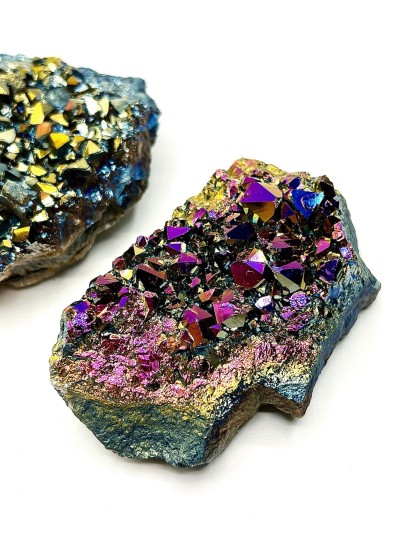 Druse of Titanium Aura Quartz