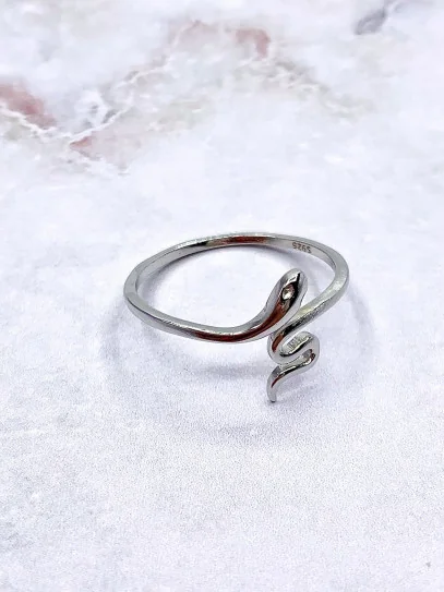 Silver 'Black Mamba' ring