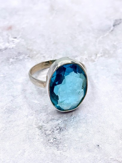 Blue Topaz 'Monroe' ring