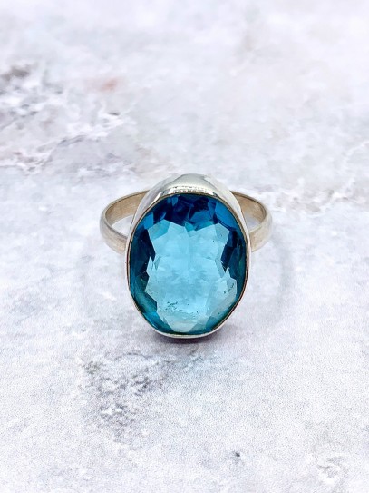 Blue Topaz 'Monroe' ring