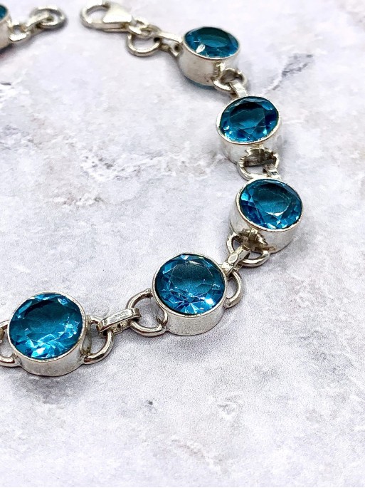 Polsera 'Monroe' de Topazi blau