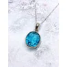 Blue Topaz 'Monroe' necklace