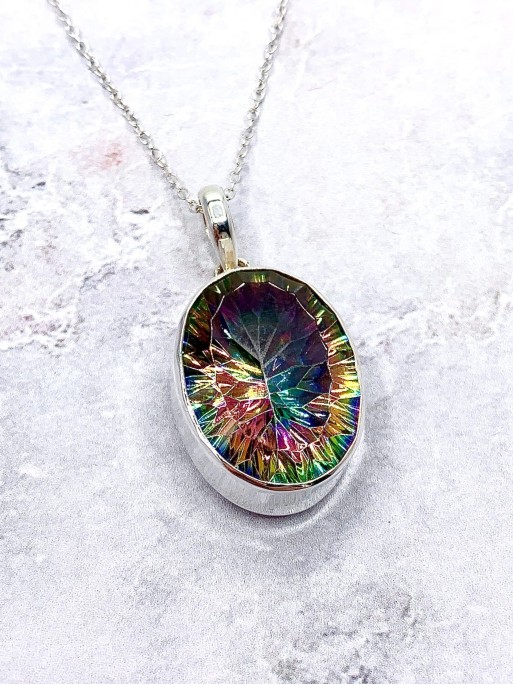 Mystic Topaz 'Aruni' necklace