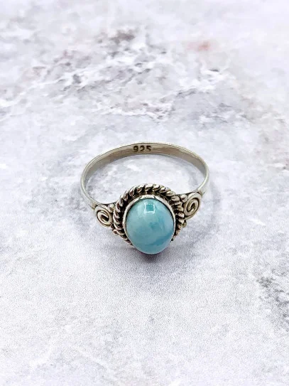 Anell 'Punta Cana' de Larimar