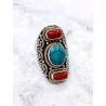 Anillo 'Arizona' de Turquesa y Coral