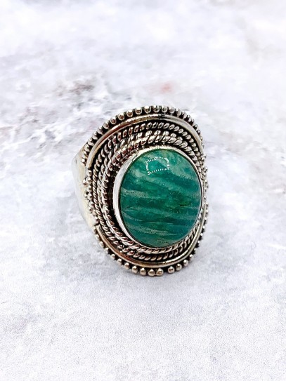 Anillo 'Kala' de Amazonita