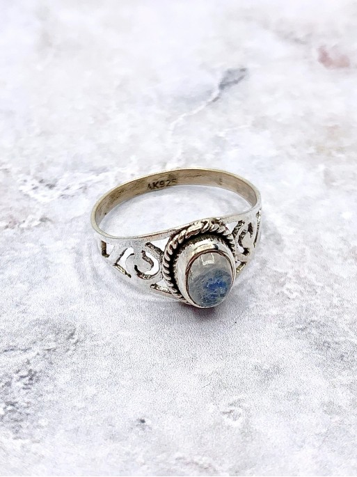 Anillo 'Ethnic' de Piedra Luna