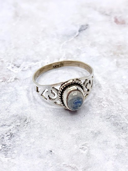 Anillo 'Ethnic' de Piedra Luna