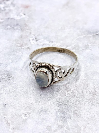 Anillo 'Ethnic' de Piedra Luna