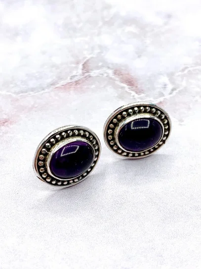 Amethyst 'Carolina' earrings