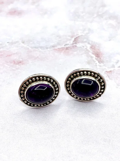 Amethyst 'Carolina' earrings