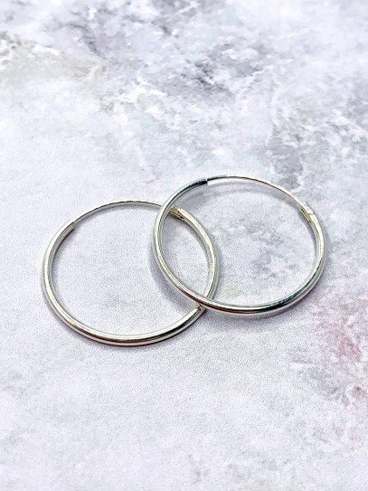 Arracades 'Basic' (20 mm x Plata de llei)