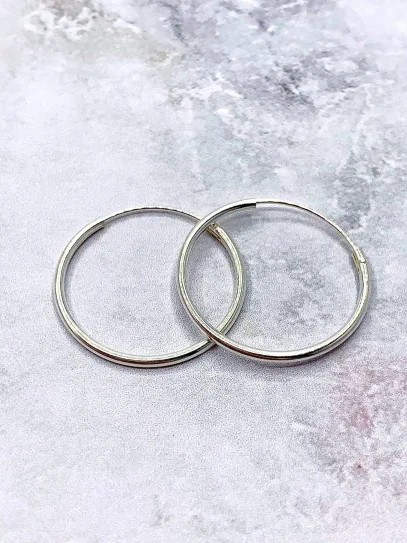 'Basic' earrings (20mm x Sterling Silver)